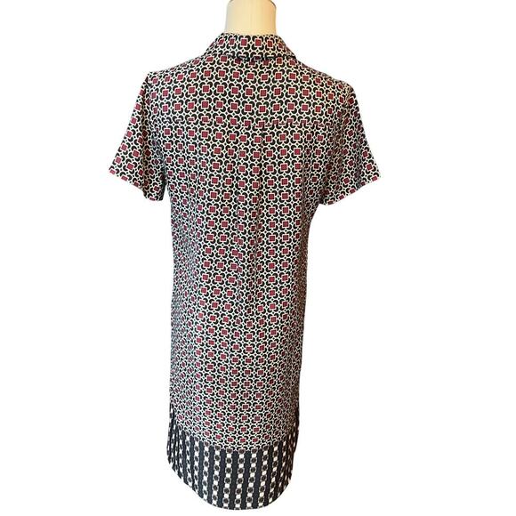 J. Crew Geometric Button Classic Knee Length Shirt Dress. Size 4 - Picture 3 of 8